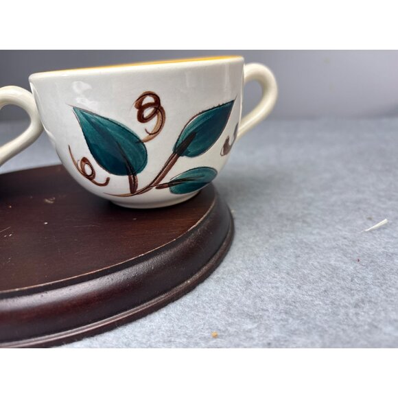 Stangl Pottery Fruit Cups Set of 2 with Floral Design Vintage - Picture 2 of 14